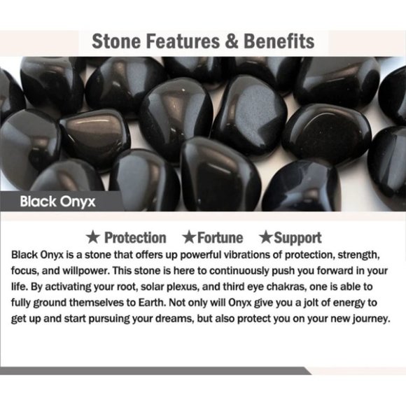 10mm Black Onyx Energy Tiger Eye Accent Stretch Bracelet - Picture 7 of 11